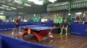 Petr Korbel visits Coburg Table Tennis Club - Petr vs Craig (exhibition match)