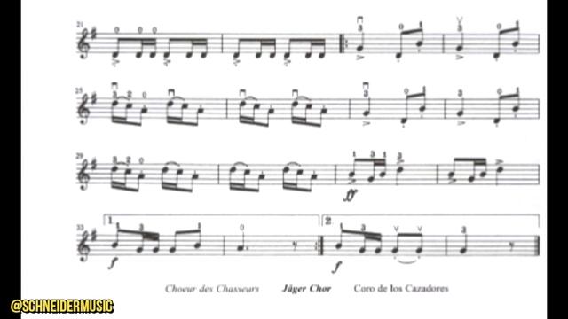 03 - Hunters Chorus, Weber [ Suzuki Book 2 ] Violin Sheet Music | Partitura para Violino смотреть онлайн