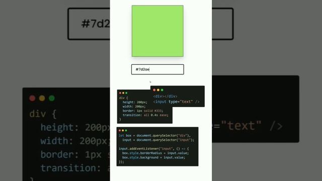 JavaScript Tips to Change Border Radius & Background Color