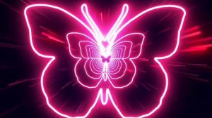 Beautiful butterfly Neon Lights Tunnel Fast Particles 4K TikTok Trend Background