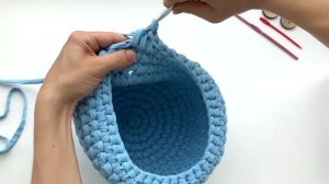 Подвесная корзина из трикотажной пряжи Trikolino