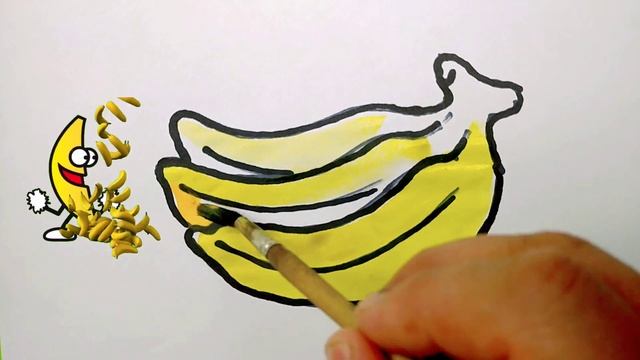 How to draw a banana? Как нарисовать банан? Banan chizish | drawing for kids | сурет салу | color