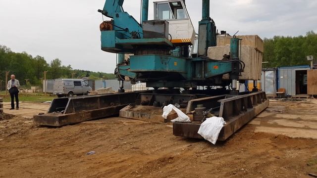 Китайская шагающая сваебойная машина. смотреть онлайн