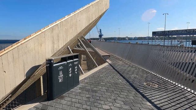 Новый круизный променад в Таллинне.Уникальный разводной пешеходный мост в Таллиннском порту.Влог