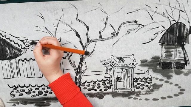 Как Рисовать Зимний Пейзаж | Уроки Рисования в Акварельной Живописи How to draw Winter Landscape смотреть онлайн