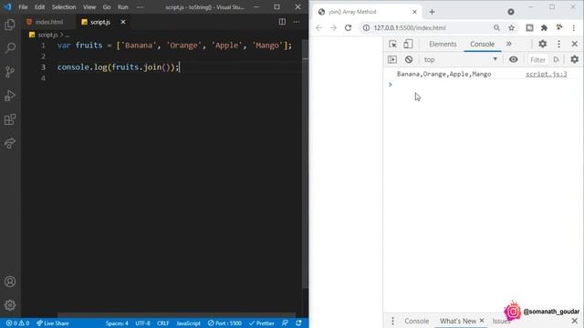 join Array Method | JavaScript Array Methods