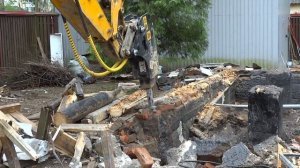 Аренда экскаватора-погрузчика с гидромолотом