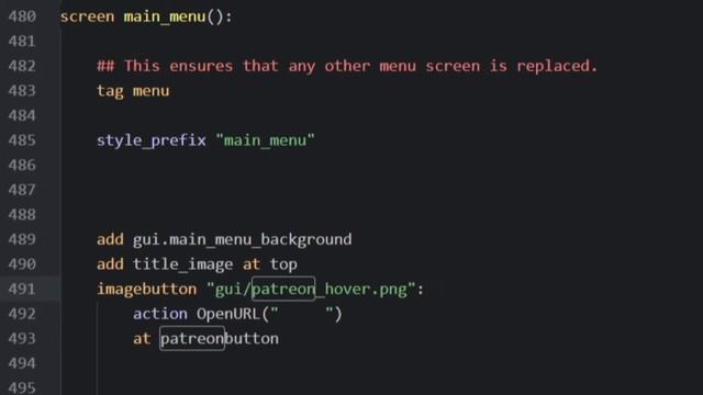 Renpy Tutorial - Adding a Patreon Button to Your Menu