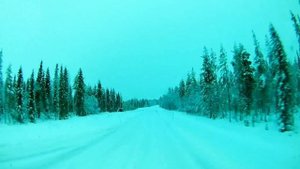 Ледяная дорога в Швеции