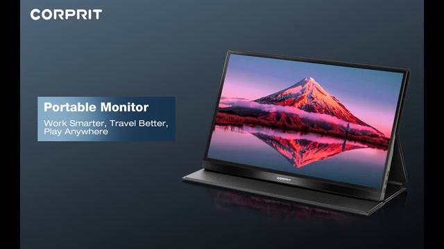 Corprit 15.6" 1080P 100% sRGB Portable USB C External Monitor смотреть онлайн