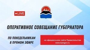 10:00 08.04.2024 года. Оперативное совещание губернатора Камчатского края.