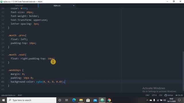 How to make Calendar using HTML and CSS. смотреть онлайн