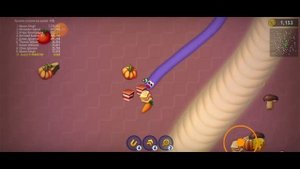 Цель -  Поймать Гигантского Червя! Игра Червячная Зона/Worms Zone