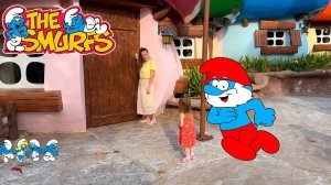 ТАСЮША В ДЕРЕВНЕ СМУРФИКОВ. МАГАЗИН СМУРФИКОВ. ВСТРЕТИЛА ДЕДА СМУРФА!