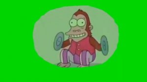 green screen обезьяна в голове мем на зелёном фоне футаж хромакей