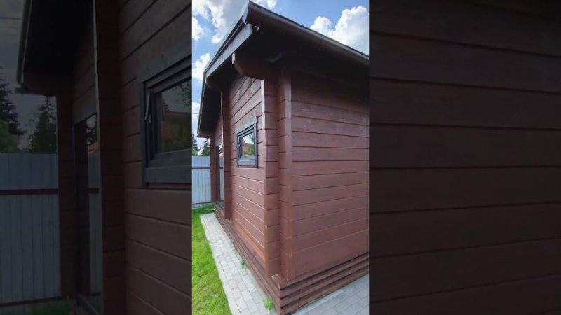 Баня из клееного бруса 4,3х5,2 м #баня #баняподключ #парилка #shorts #строимбаню  #баняизбруса #дача