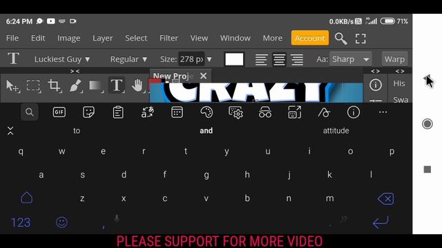 Photoshop In Android ??? || Crazy Text Editing Tutorial