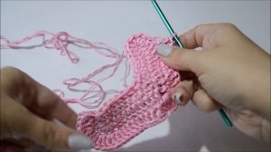 Маленькая корзинка в форме сердечка крючком