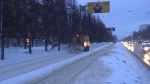 город уфа ул зорге медицинский колледж 5 марта 2023 уфимский электротранспорт снегоуборщик трамвай