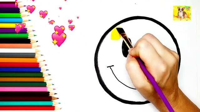 Смайлик. Как нарисовать милый Смайлик.