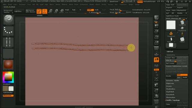 Zbrush 4R7 как сделать швы для одежды