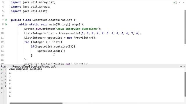 How to remove duplicate elements from list in java | java interview questions in tamil