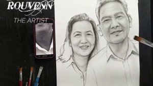 Freehand Drawing of Realistic Couple Portrait