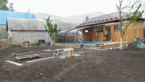 ALUTEN Elite монтаж пристенного павильона для бассейна