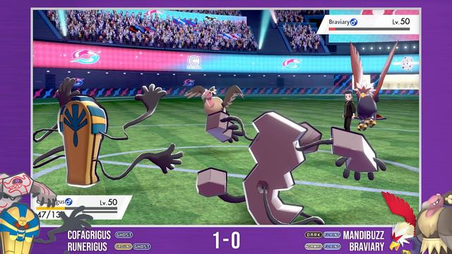 MetroMania S8 Semi Final 1 | Cofagrigus & Runerigus vs Braviary & Mandibuzz (SwSh Metronome Battle) смотреть онлайн