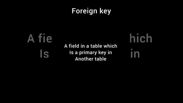 Primary Key | Foreign Key | SQL