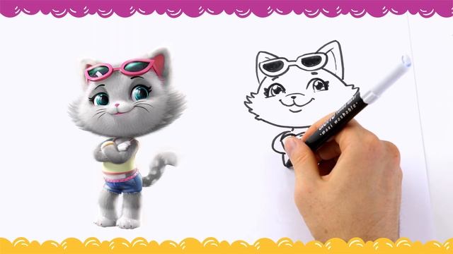 44 Котёнка | Как нарисовать Миледи [ЛЕГКИЙ УРОК] смотреть онлайн