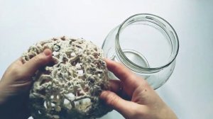 ?Делаем вазу из обычной банки? Кружево крючком+схема?