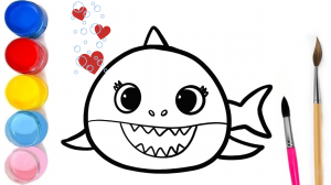 Как Нарисовать Малыша Акулы Рисунок для Детей
