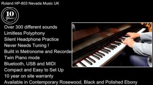 Roland HP-603 Digital Piano Demo | PMTVUK