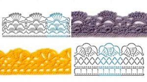 Ажурная кайма крючком - узоры и схемы
