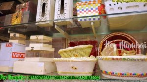 Crawford Market Mumbai Wedding Packing Items | Gift Packing Basket | Chocolate Box Wholesale Market