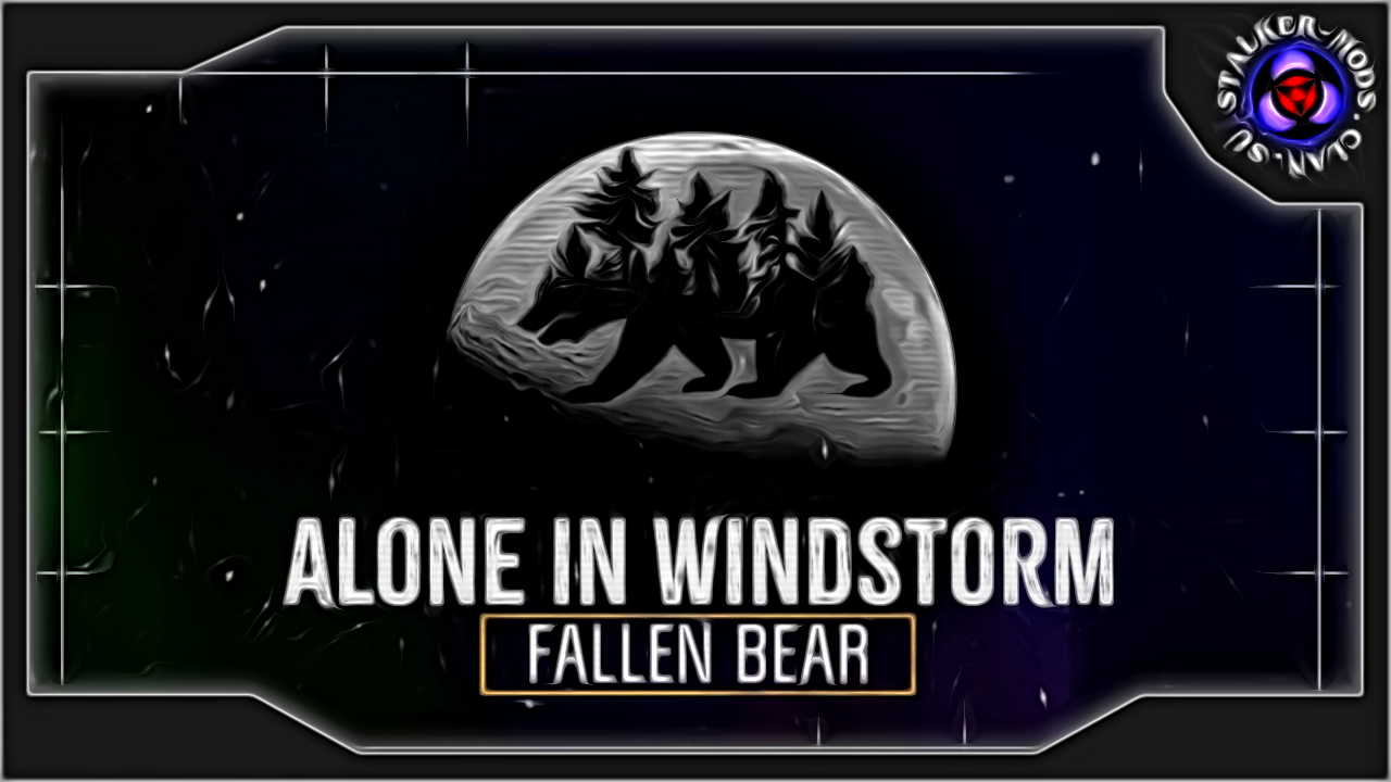 Alone in windstorm fallen bear