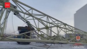 Монтажный кран рухнул на красноярской ТЭЦ-3