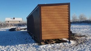 Две бытовки на винтовых сваях. Длина 12,00 метров.