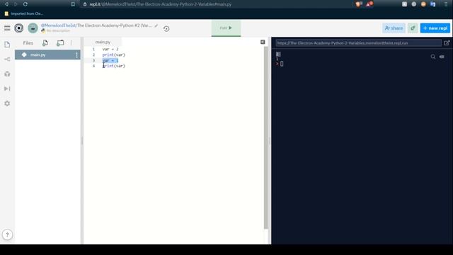Python #2 (Variables)