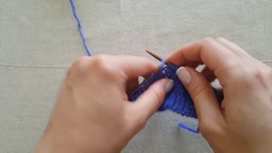 Укороченный ряд с помощью петли из предыдущего ряда. СПОСОБ 2.
