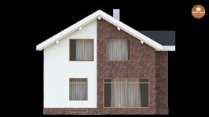 Обзор на одноэтажный дом с мансардой из газобетона.