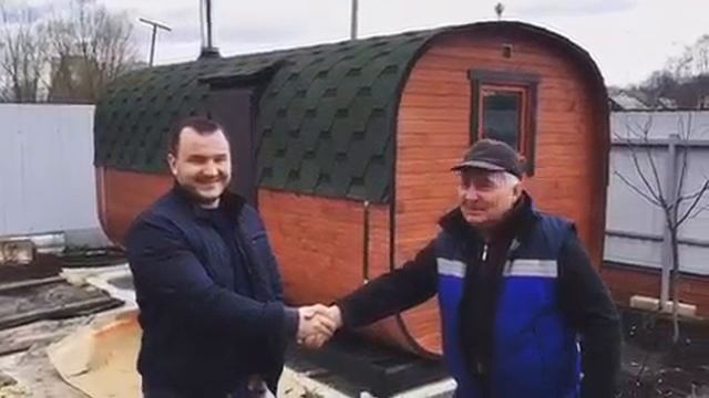 Отзыв Виталия о большой бане-квадробочке из кедра! Самая классная баня! смотреть онлайн