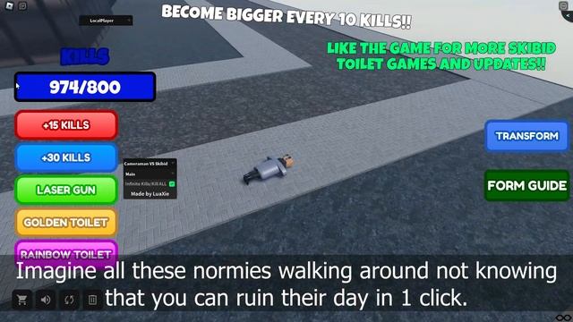 Infinite Kills/Kill ALL | CAMERAMAN VS SKIBID TOILET OP Script смотреть онлайн