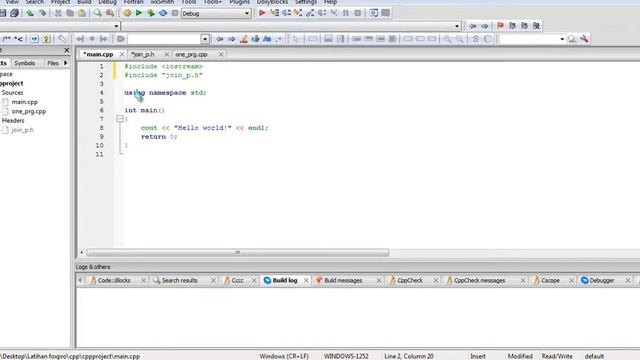 How to make CodeBlocks project with multiple C++ source files