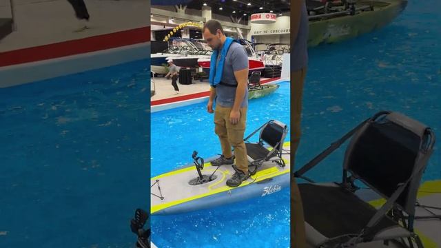 Hobie iTrek11 inflatable kayak demo with Tyler from Strictly Sail & Kayak at the Cincy Boat Show.