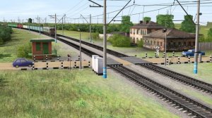 Trainz 2019 ВЛ8м-222 на переезде