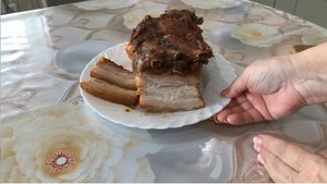 Свиная грудинка в фольге Запеченая в духовке.