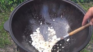 Ризотто с морепродуктами в казане