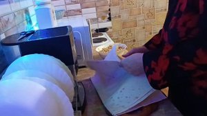 Лаваш и треугольники с курицей готовы   Юсуф мой помощник